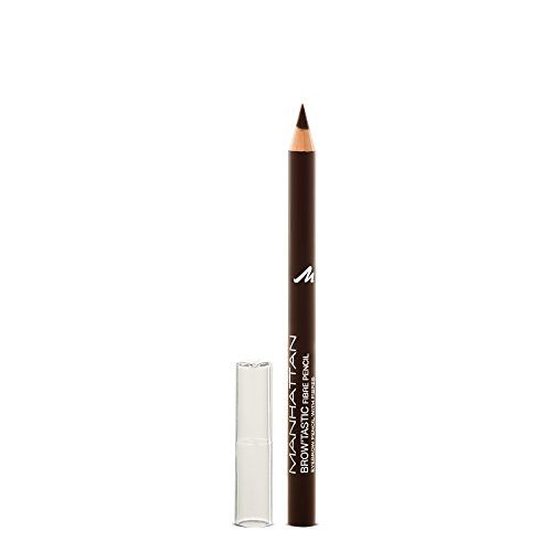 Manhattan Brow'Tastic Augenbrauenstift – Dunkelbrauner Eyebrow Pencil mit auffüllenden Fasern für dichter wirkende, definierte Augenbrauen – Farbe Dark 003 – 1 x 1,1g von Manhattan