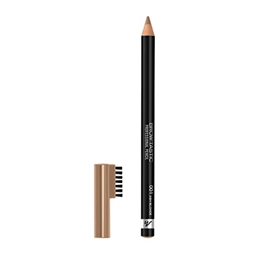 Manhattan Brow'Tastic Professional Pencil Fb. 001 Ash Blonde, Augenbrauenstift mit integriertem Bürstchen, 1,4 g von Manhattan