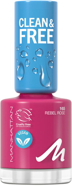 Manhattan Clean&Free Nail Polish 165 Rebel Rose 8 ml von Manhattan