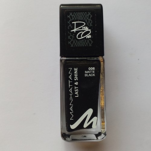 Manhattan Collections Even Angels Have A Dark Side Last & Shine Nail Polish Nr.006 Matte Black 10 ml von Manhattan