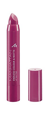 Manhattan Endless Colour & Matte Lip Butter – Lippenstift mit langanhaltendem Matt-Effekt in Pink – Farbe Blooming Fuchsia 850 – 1 x 3g von Manhattan