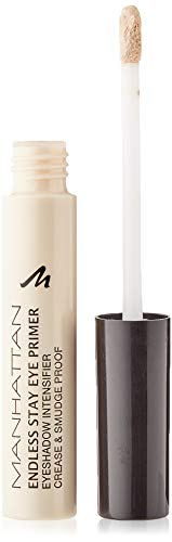 Manhattan Endless Stay Eye Primer – Wasserfeste Lidschatten-Grundierung für langanhaltendes Make-up ohne Verschmieren – Farbe Transparent 1 – 1 x 6ml von Manhattan