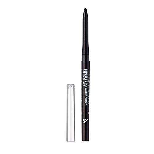 Manhattan Endless Stay Waterproof, Schwarzer Gel Eyeliner mit Glitzer und herausdrehbarer Mine ohne Anspitzen, Farbe Starlit Black 007, 1 x 2,6g von Manhattan