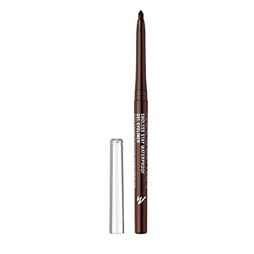 Manhattan Endless Stay Waterproof Gel Eyeliner – Brauner r mit herausdrehbarer Mine ohne Anspitzen – Farbe Rich Brown 001 – 1 x 2,6g von Manhattan