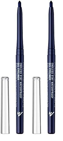 Manhattan Endless Stay Waterproof Gel Eyeliner - Ciemnoniebieski zakręcany eyeliner w żelu bez temperowania - Color Deep Ocean 003-1 x 2,6g (Packung mit 2) von Manhattan