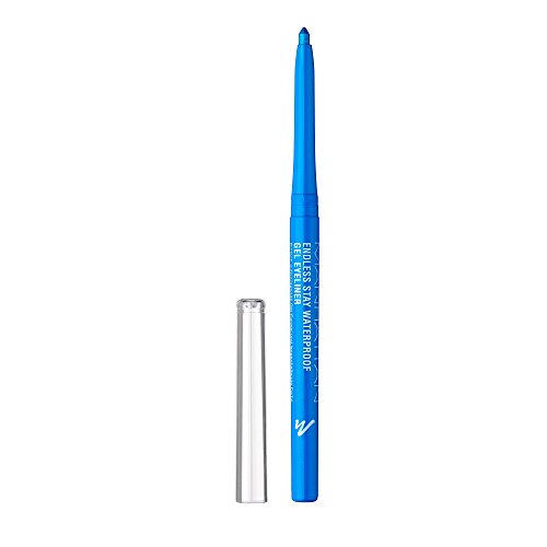 Manhattan Endless Stay Waterproof Gel Eyeliner – Hellblauer Gel Eyeliner mit Glitzer und herausdrehbarer Mine ohne Anspitzen – Farbe Aqua Sparkle 004 – 1 x 2,6g von Manhattan