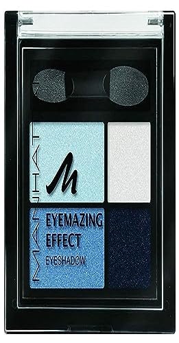 Manhattan Eyemazing Effect Eyeshadow – Schmink-Palette aus vier schimmernden Lidschatten-Farben für Smokey Eyes – Farbe Got The Blues 71W – 1 x 5g von Manhattan