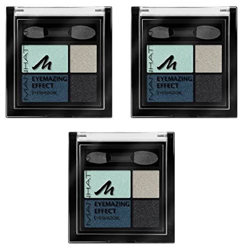 Manhattan Eyemazing Effect Eyeshadow – Schmink-Palette aus vier schimmernden Lidschatten-Farben für Smokey Eyes – Farbe Pool Party 78K – 3 x 5g Manhattan Eyemazing Effect Eyeshadow – Schmink-Palette aus vier schimmernden Lidschatten-Farben für Smokey Eyes – Farbe Pool Party 78K – 3 x 5g von Manhattan