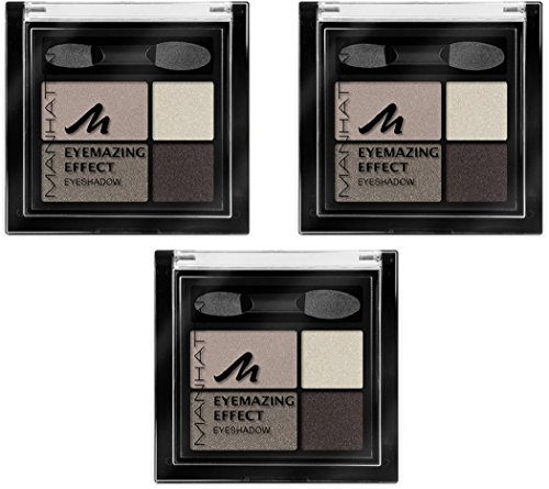 Manhattan Eyemazing Effect Eyeshadow – Schmink-Palette aus vier schimmernden Lidschatten-Farben für Smokey Eyes – Farbe Rosy Wood 95C – 3 x 5g Manhattan Eyemazing Effect Eyeshadow – Schmink-Palette aus vier schimmernden Lidschatten-Farben für Smokey Eyes – Farbe Rosy Wood 95C – 3 x 5g von Manhattan