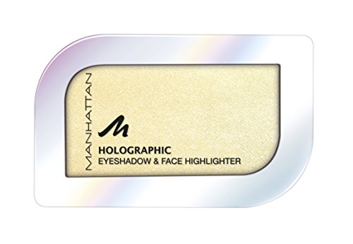 Manhattan Holographic Ombre Eyeshadow, Farbe 004 Gilded Moon, Lidschatten mit holographischem Effekt in Gold, 1er Pack (1 x 4 g) von Manhattan