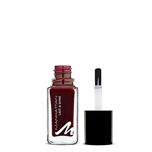 Manhattan Last & Shine Nagellack – Tiefroter, glänzender Nail Polish für 10 Tage perfekten Halt – Farbe Red Night 560 – 1 x 10ml von Manhattan