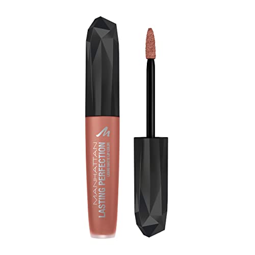 Manhattan Lasting Perfection Liquid Matte Lip Color, Fb. 120 Noho Mocha, flüssiger Lippenstift, ultra-matt, 5,5 ml von Manhattan