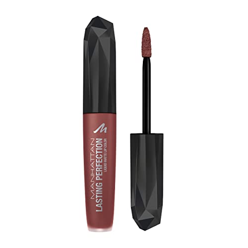 Manhattan Lasting Perfection Liquid Matte Lip Color, Fb. 140 Taupe Skyline, flüssiger Lippenstift, ultra-matt, 5,5 ml von Manhattan