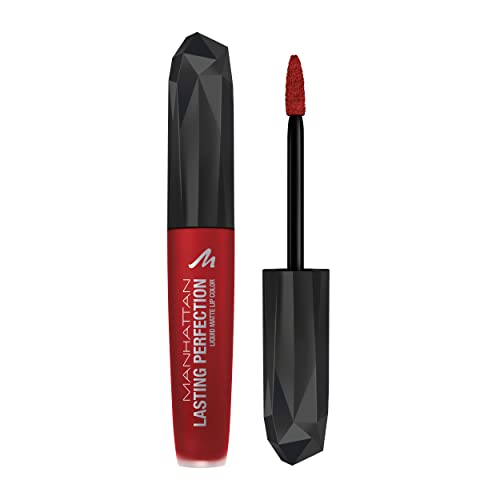 Manhattan Lasting Perfection Liquid Matte Lip Color, Fb. 500 Red-Y for Broadway, flüssiger Lippenstift, matt, 5,5 ml von Manhattan