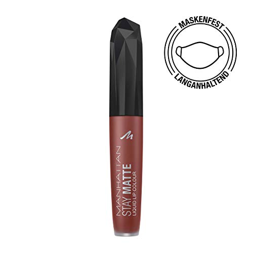 Manhattan Stay Matte Liquid Lip Colour, Farbe 140 Taupe Skyline (nude), 5.5 ml von Manhattan