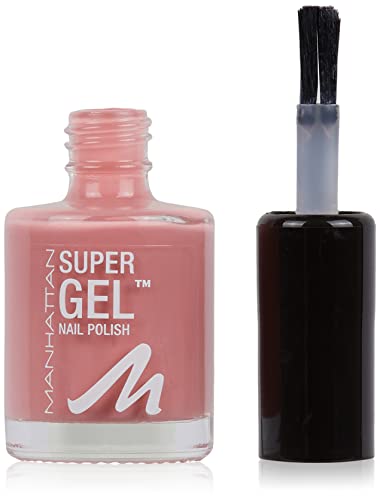 Manhattan Super Gel Nagellack – Gel Maniküre Effekt ganz ohne UV Licht – Pinker Nail Polish mit bis zu 14 Tagen Halt – Farbe Pop Princess Pink 240 – 1 x 12ml von Manhattan