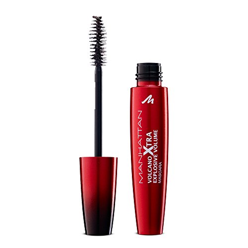 Manhattan Volcano Xtra Mascara, Wimperntusche für unschlagbares Volumen und maximale Farb-Definition der Wimpern, Farbe Brown 99T, 1 x 10ml von Manhattan