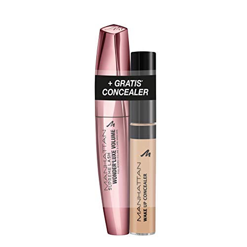 Manhattan Wonder`Luxe Mascara + Wake Up Concealer 03 True Ivory, 20 ml Manhattan Wonder`Luxe Mascara + Wake Up Concealer 03 True Ivory, 20 ml von Manhattan