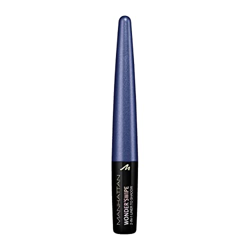 Manhattan Wonder'swipe 2-in-1 schimmernder Eyeliner und Lidschatten, Farbe 500 Front Stage, Blau, (1.7 ml) von Manhattan