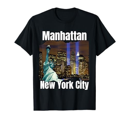 Manhattan New York City Freiheitsstatue Souvenir USA Männer T-Shirt Manhattan New York City Freiheitsstatue Souvenir USA Männer T-Shirt von Manhatten Native Pride New Yorker Man Women Kids