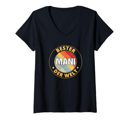Damen Mani T-Shirt mit V-Ausschnitt Damen Mani T-Shirt mit V-Ausschnitt von Mani Vorname T-Shirts & Geschenke