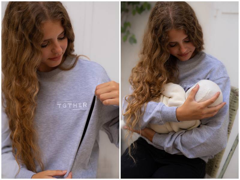 Mania Stillpullover Cosy Grau von ManiaNursing