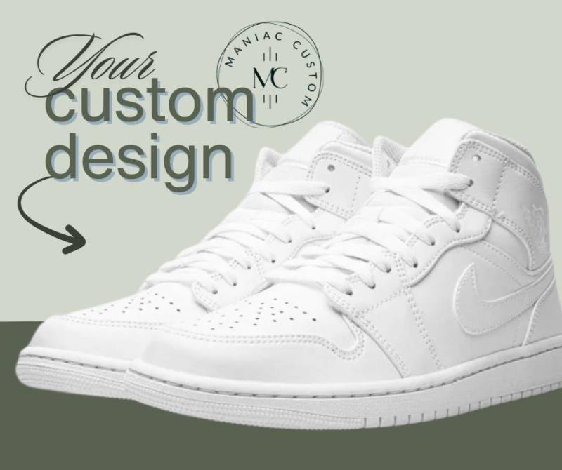 Custom Nike Air Jordan 1 Mid - Handbemalte Sneaker Nach Wunsch | Personalisiertes von ManiacCustom
