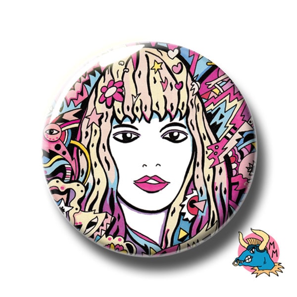 Love Girl Anstecker. Mädchen Pin. Valentinstag Abzeichen. Button-Anstecker. Pin-Anstecker. Pins. Schaltflächen. Button Cooler von ManicMinotaur