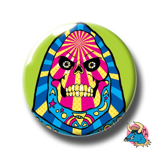 Skeletor Abzeichen Grün. Pin. Abzeichen. Stift. Metallstift Anstecker. Buttons. Stifte. Motu-Pin-Abzeichen. Er Mann Pin von ManicMinotaur