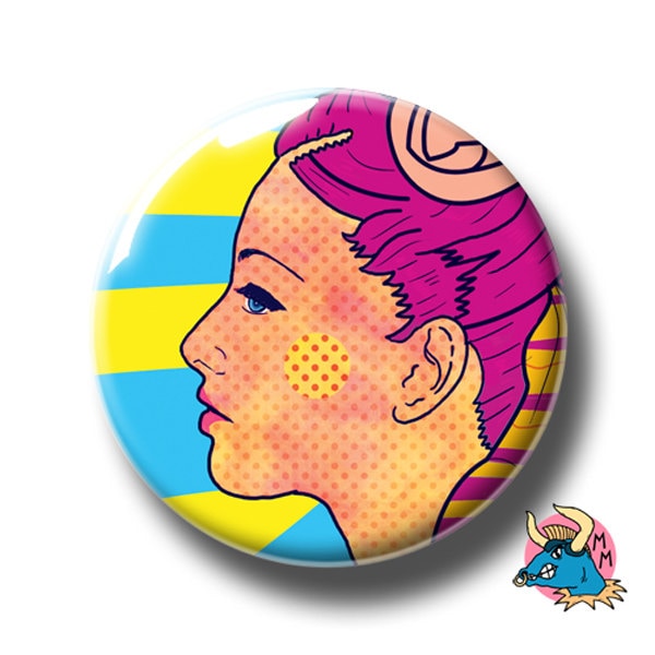 Sommer-Abzeichen. Sommer-Pin. Sommer-Taste. Button Button. Stift. Metallstift Abzeichen. Anstecker. Buttons. Knopf. Knöpfe. Stifte von ManicMinotaur