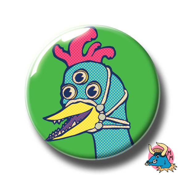Space Huhn Anstecker. Pin. Badge. Pin Abzeichen. Button Pins. Pinback von ManicMinotaur