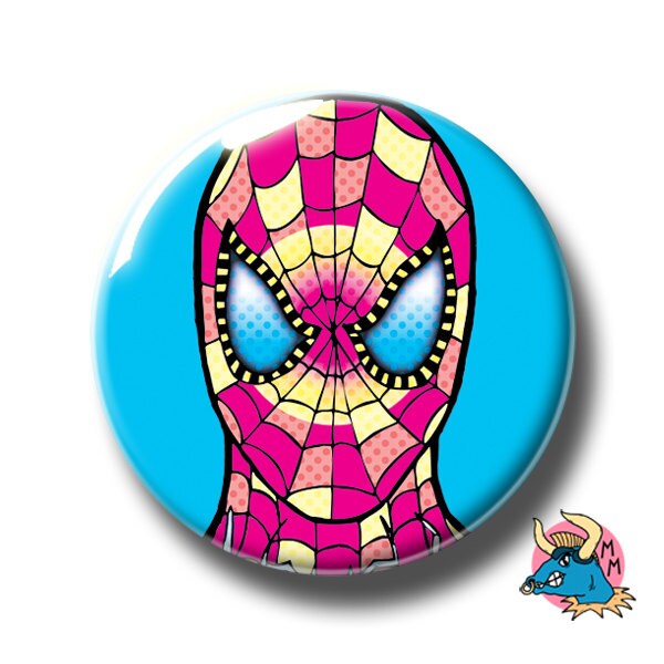 Spiderman Abzeichen Blau. Spiderman-Pin. Pin Abzeichen. Anstecker. Metallstift Buttons. Zum Anstecken. Stift von ManicMinotaur