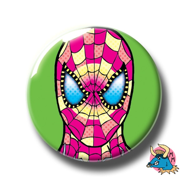 Spiderman Abzeichen Grün. Spiderman-Pin. Pin Abzeichen. Anstecker. Metallstift Buttons. Zum Anstecken von ManicMinotaur