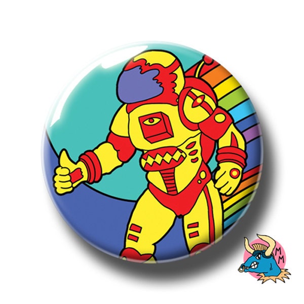 Super Spaceman Abzeichen. Platz-Abzeichen. Platz-Pin. Geburtstag-Abzeichen. Jungen-Abzeichen. Metallstift Buttons. Anstecker. Stifte. Button von ManicMinotaur