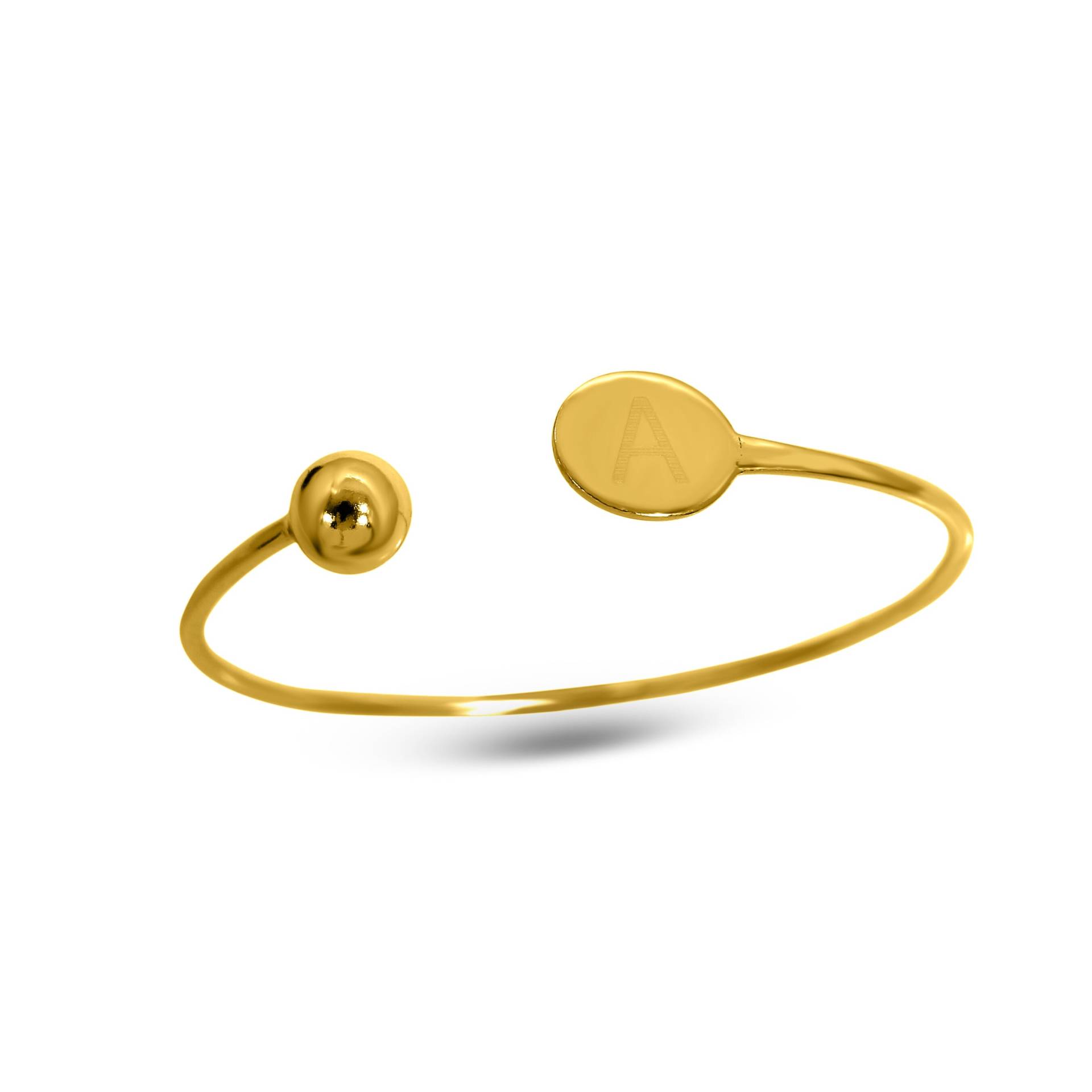 10K Gold Initial Cuff Armreif - Personalisierter Alphabet Schmuck 10K Gold Initial Cuff Armreif - Personalisierter Alphabet Schmuck von ManikarnikaDesign