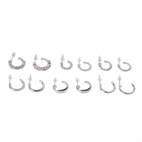 Multifunktionale C-förmige Ohrringe, atemberaubendes Accessoire für legere und formelle Kleidung (02) von Manillefu