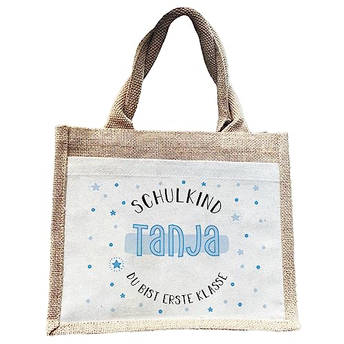 Manilu Personalisiertes Einschulungsgeschenk, Schulkind-Tasche, Die perfekte Einschulungsgeschenkidee für Mädchen und Jungen der 1. Klasse und mit eigenen Namen. (Schulkind Blau) von Manilu