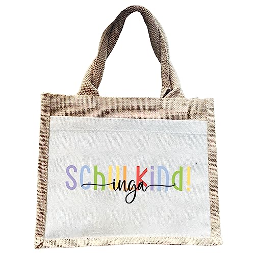 Manilu Personalisiertes Einschulungsgeschenk, Schulkind-Tasche, Die perfekte Einschulungsgeschenkidee für Mädchen und Jungen der 1. Klasse und mit eigenen Namen. (Schulkind Bunt 2) von Manilu