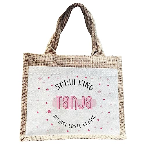 Manilu Personalisiertes Einschulungsgeschenk, Schulkind-Tasche, Die perfekte Einschulungsgeschenkidee für Mädchen und Jungen der 1. Klasse und mit eigenen Namen. (Schulkind Rosa) von Manilu