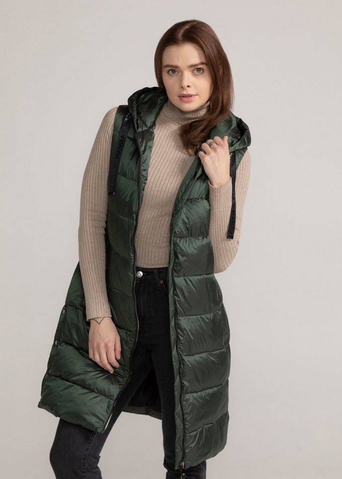 Manisa Steppjacke Zerodownweste Kragen mit Kapuze von Manisa