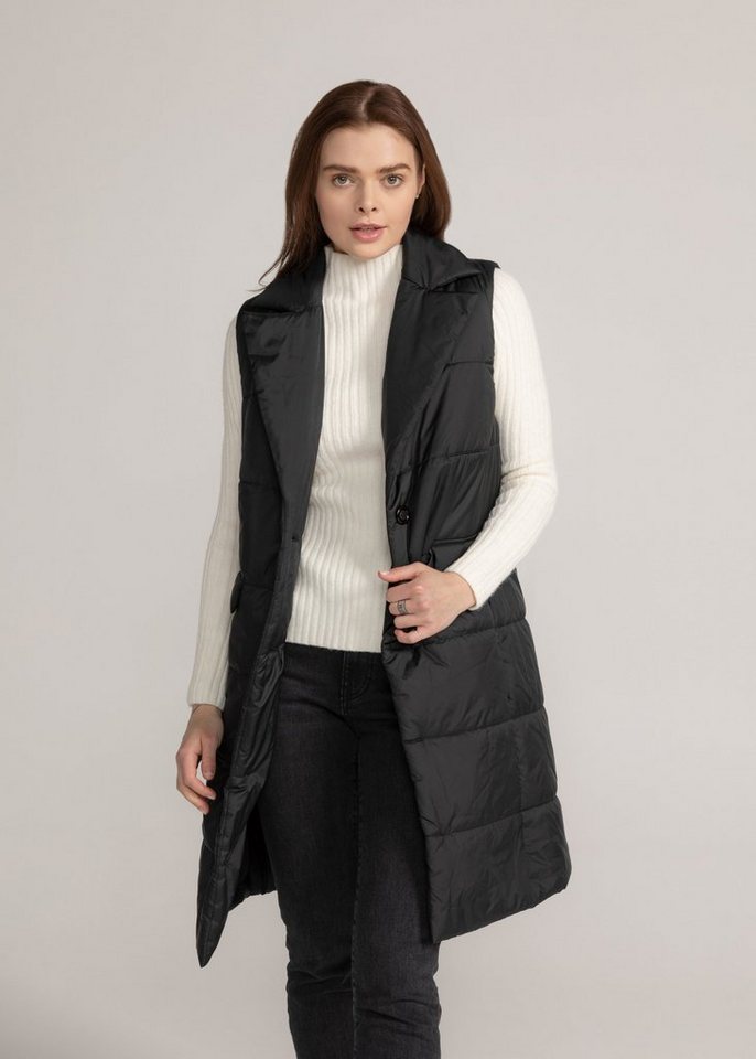 Manisa Steppjacke Zerodownweste mit Kragen von Manisa
