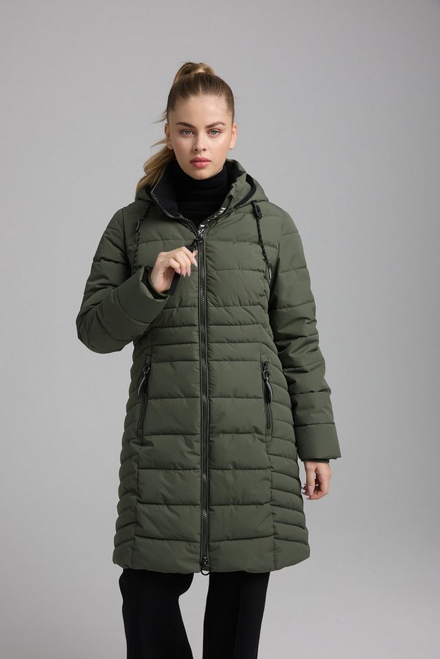 Manisa Steppmantel mit Stehkragen und Reißverschluss von Manisa