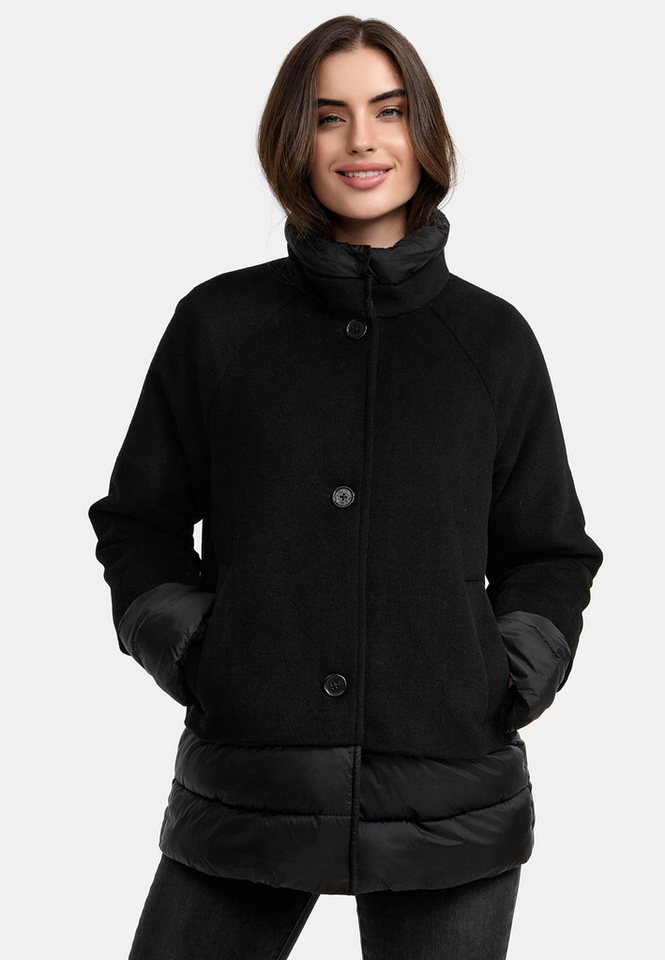 Manisa Winterjacke mit modischen Materialmix und Wolle Manisa Winterjacke mit modischen Materialmix und Wolle von Manisa