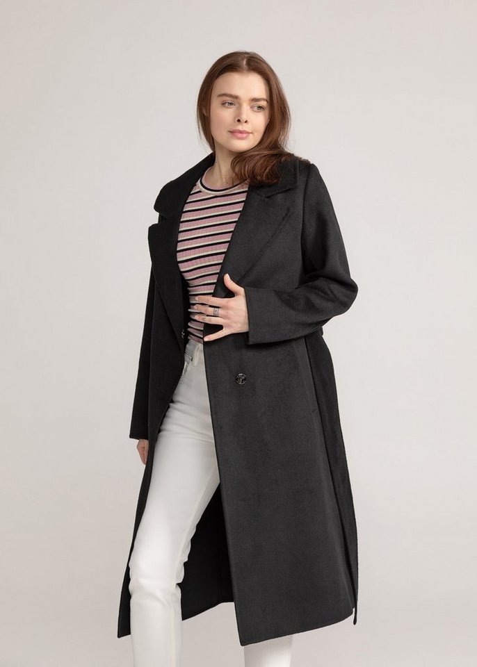 Manisa Wolljacke Wollmantel mit Stehkragen von Manisa