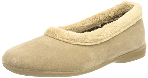 Manitu Home Damen 340011-08 Hausschuh, Beige, 36 EU von Manitu