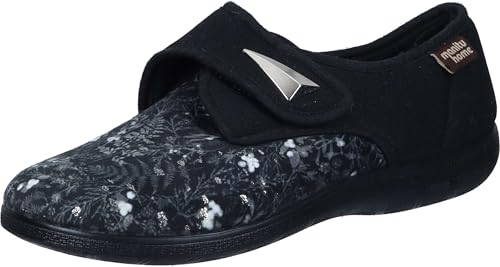 Manitu Home Damen 340079-01 Hausschuh, Schwarz, 39 EU von Manitu