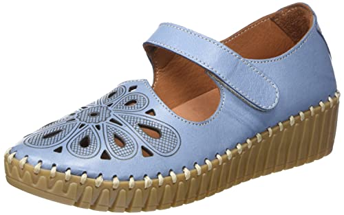 Manitu Damen 840011-51 Hausschuh, Blau, 39 EU von Manitu