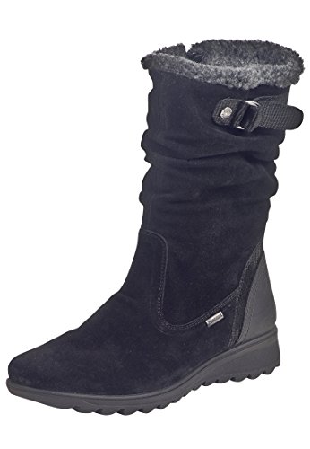 Manitu Damen 990781 Schneestiefel, Schwarz (schwarz) von Manitu