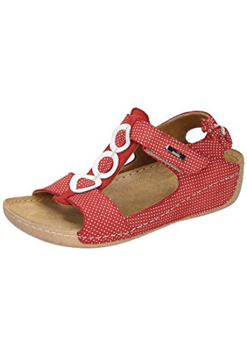 Manitu Damen 910702 Riemchensandalen, Rot von Manitu