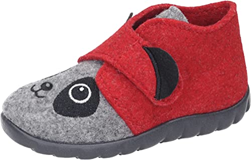 Manitu Home Jungen Mädchen 260002-04 Hausschuh, Rot, 18 EU von Manitu